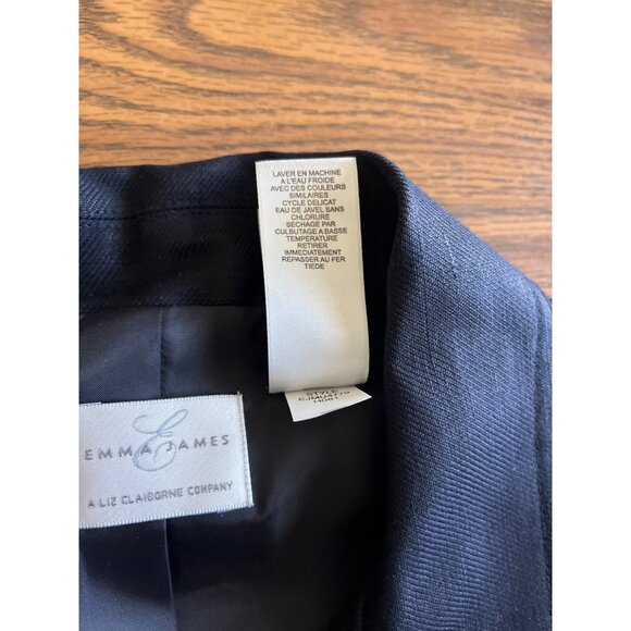 Emma James Navy Womens Wrinkle-Resistant Jacket & Pants Set Size 12 - Picture 9 of 16